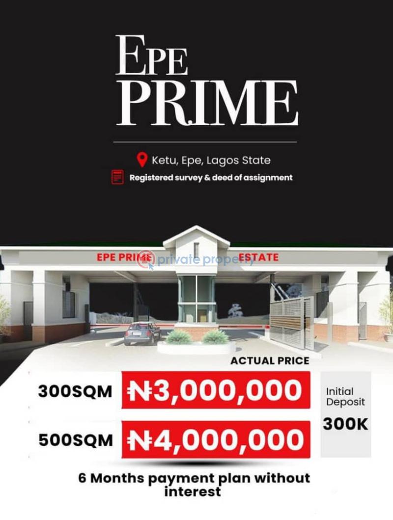 For sale: Mixed use Land Epe Prime Estate Located At Mogolowu, Along Ikorodu Road, Ketu Epe Lagos (PID: 7PBMBN)