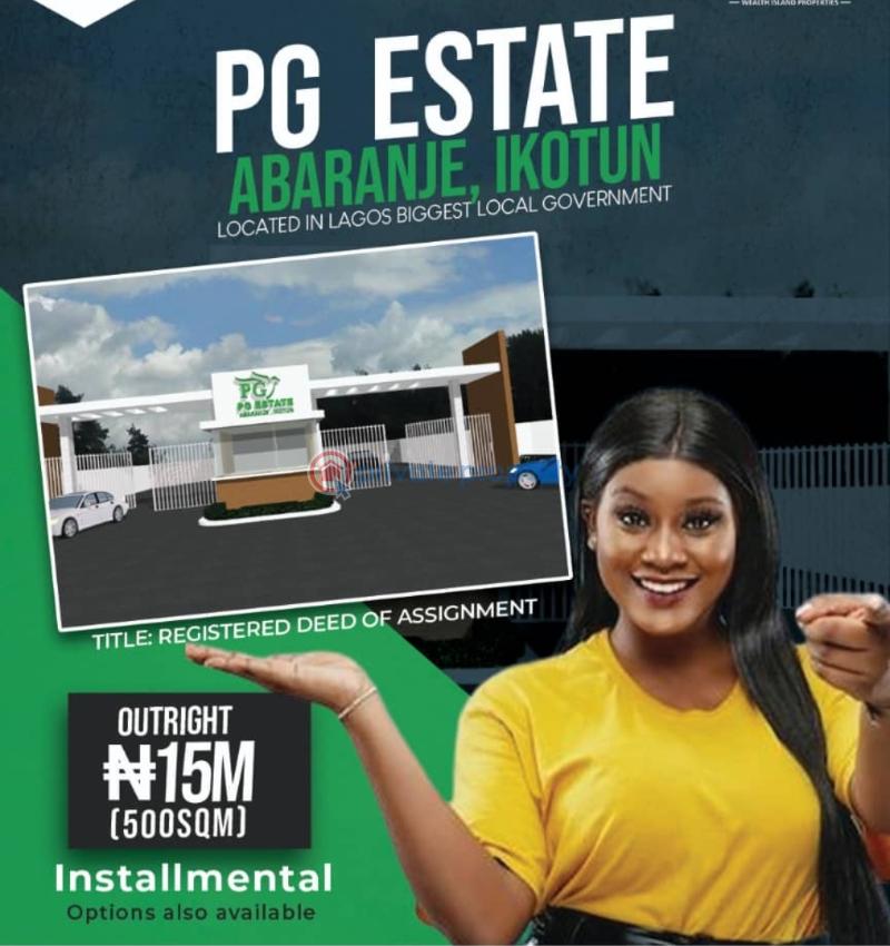 For sale: Residential Land Abaranje Ikotun/Igando Lagos (PID: 1PBLME)