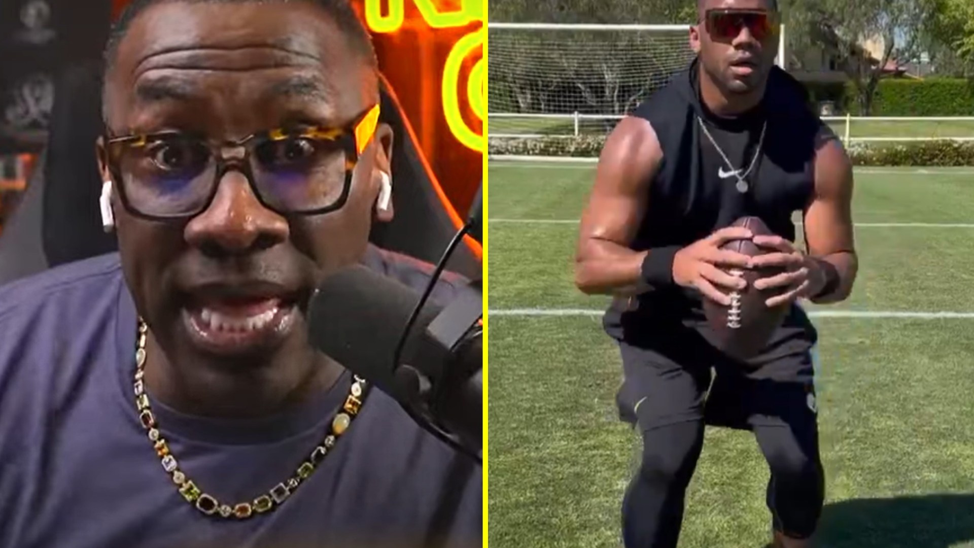 Shannon Sharpe and ‘Ochocinco’ fire back at Russell Wilson haters who trolled QB over viral Steelers workout video