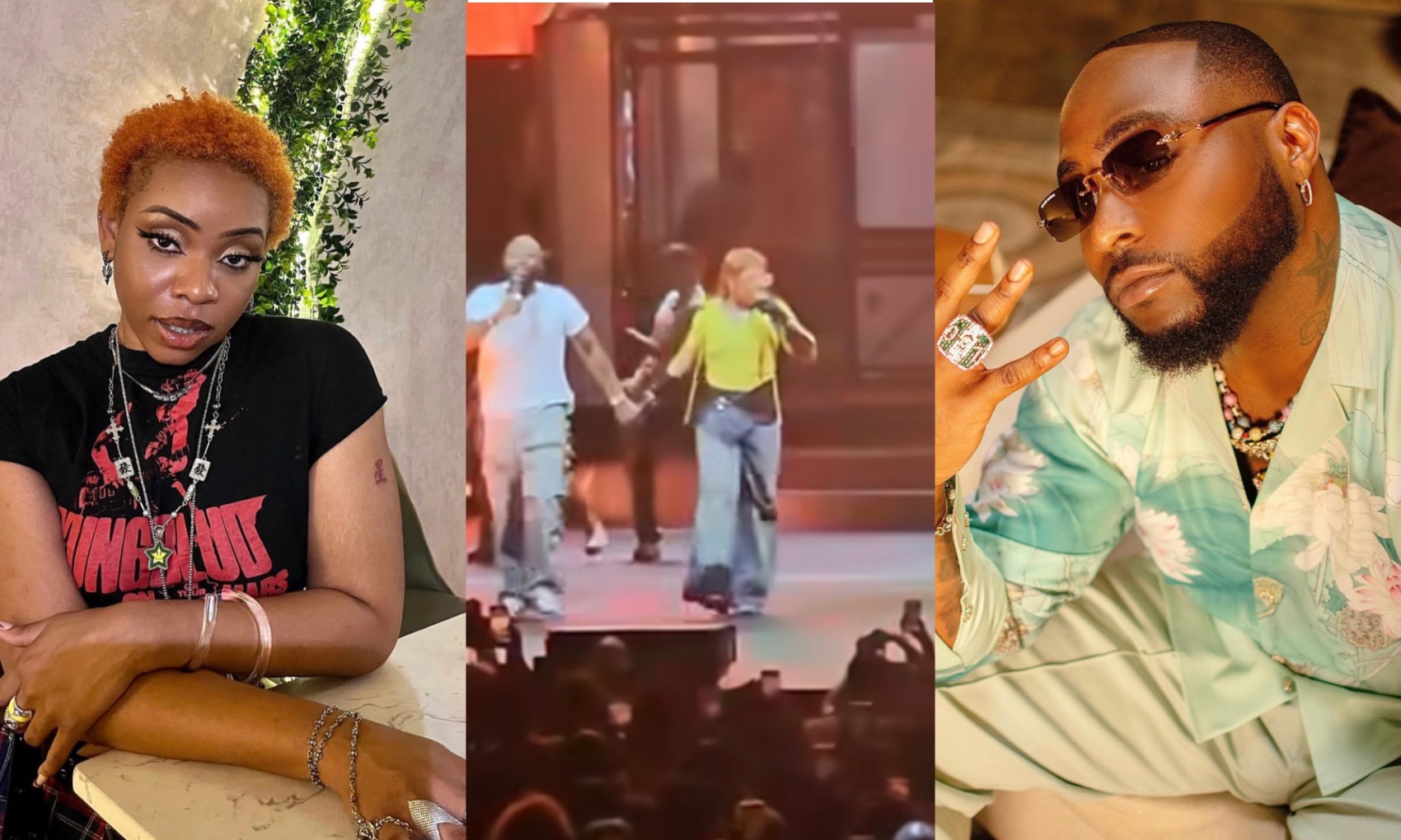 “Thank you for letting me share the stage with you” – Fave shows gratitude to Davido for inviting her on stage months after dragging him online (video)