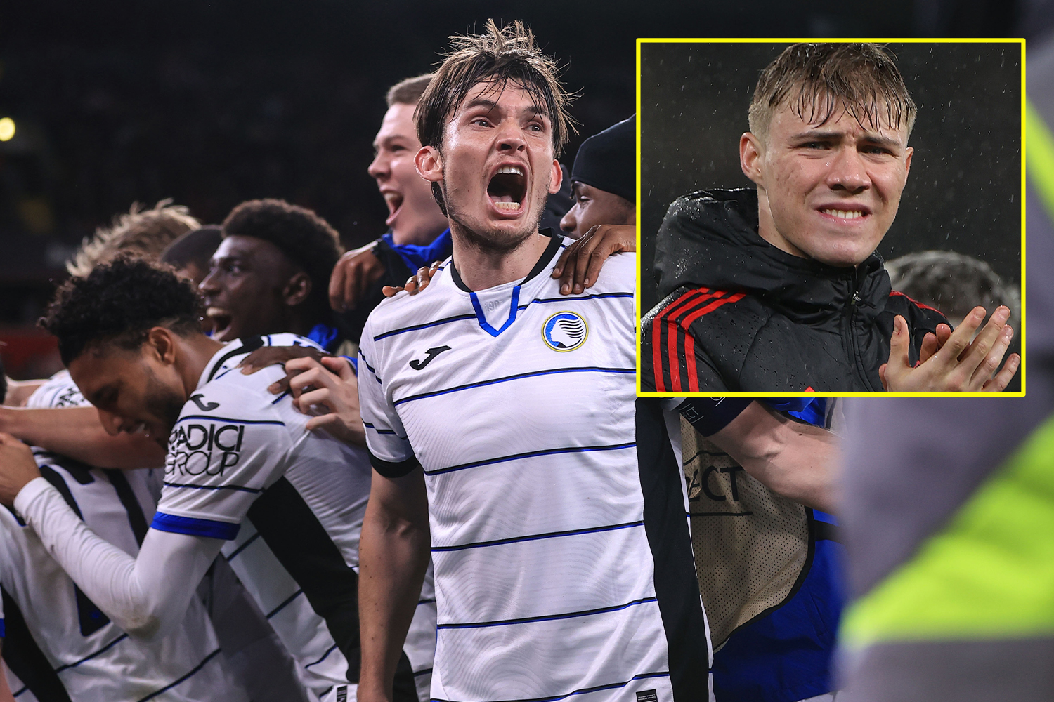 Manchester United forward Rasmus Hojlund leaves two-word message as he celebrates Liverpool’s defeat to Atalanta