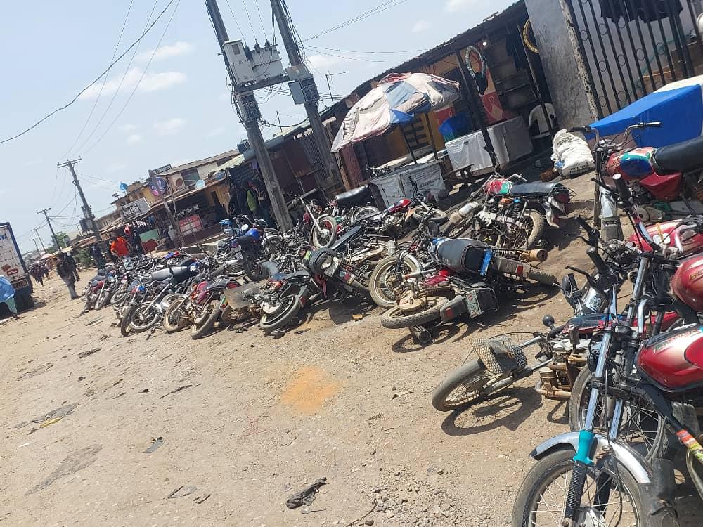 Lagos taskforce clears illegal shanties, impounds 359 motorcycle