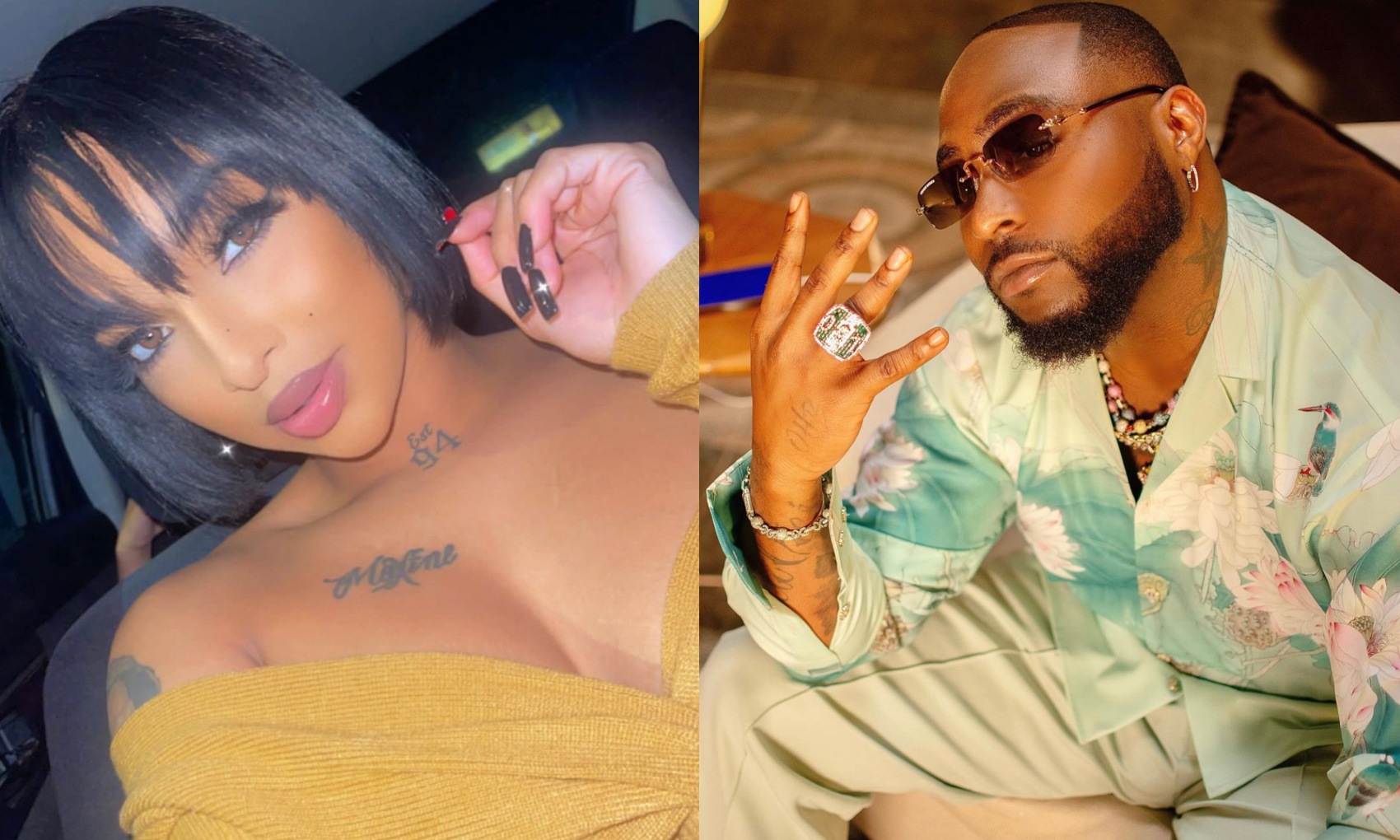 Davido’s ex-girlfriend Pinknative taunts him for having a small ‘pee-pee’, following his brewing beef with Wizkid