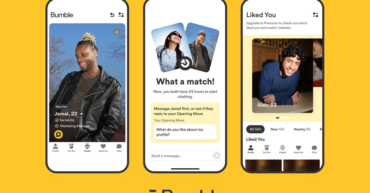 Bumble’s app redesign lets women automate conversation starters