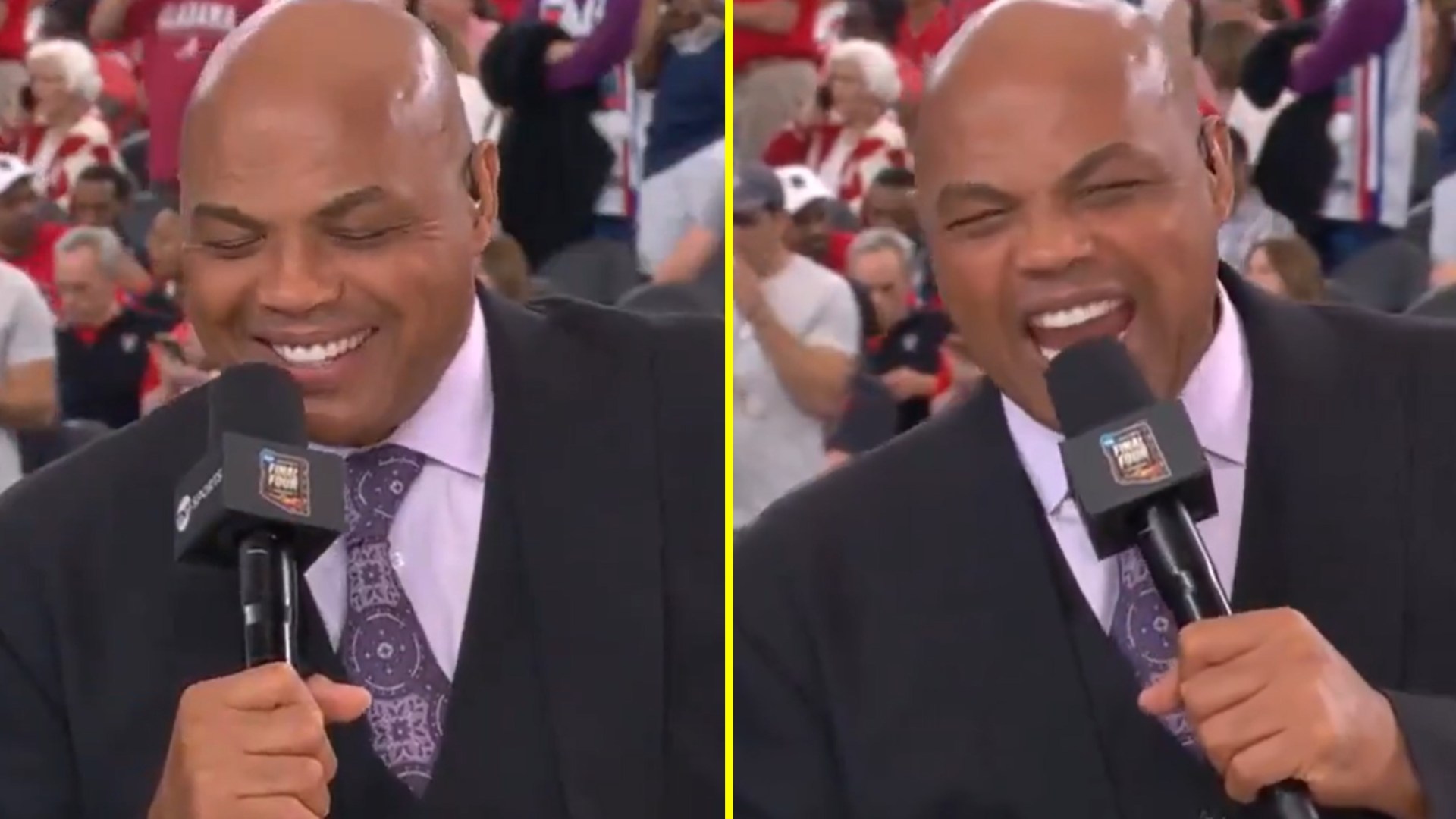 Charles Barkley on receiving end of hilarious microphone prank by Ernie Johnson and TNT crew during Final Four