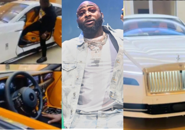 Reactions as First Video of Davido 0K (N700M) 2024 Rolls Royce Spectre Surfaces