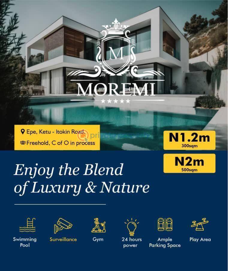 For sale: Residential Land Moremi Estate Epe Very Close Femi Otedola University Of Education Epe Lagos