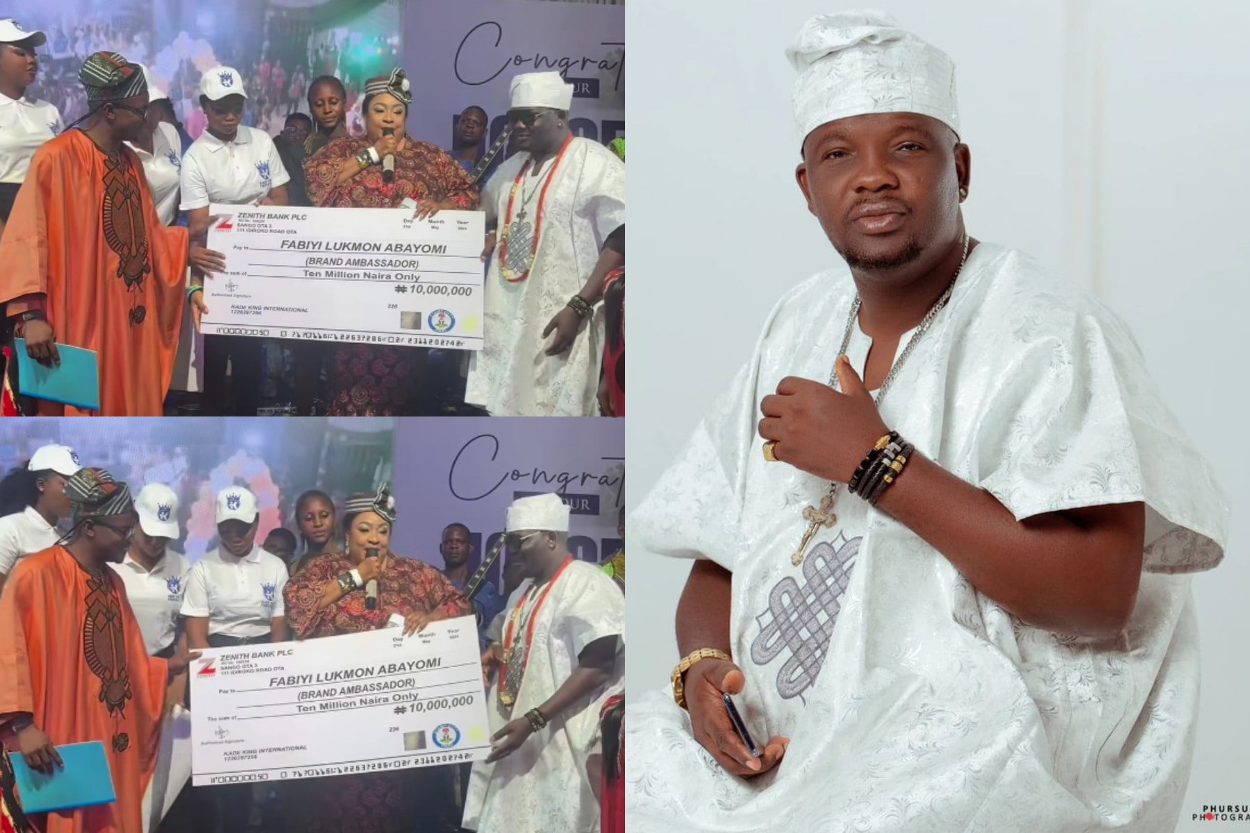 Yomi Fabiyi receives cash gift of N10 million at his star-studded housewarming party (Video)