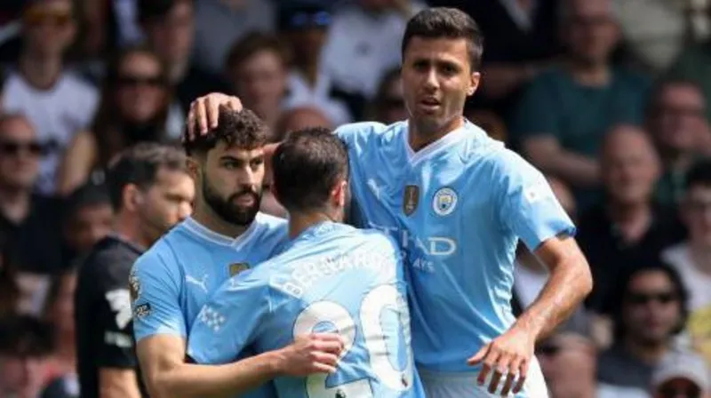 EPL: Mancity thrash Fulham to go top of the table