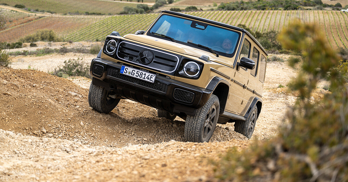 First off-road drive of electric G-wagen