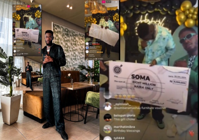 Ex-BBNaija Star, Soma Receives House and N8M From Fans as Birthday Gift