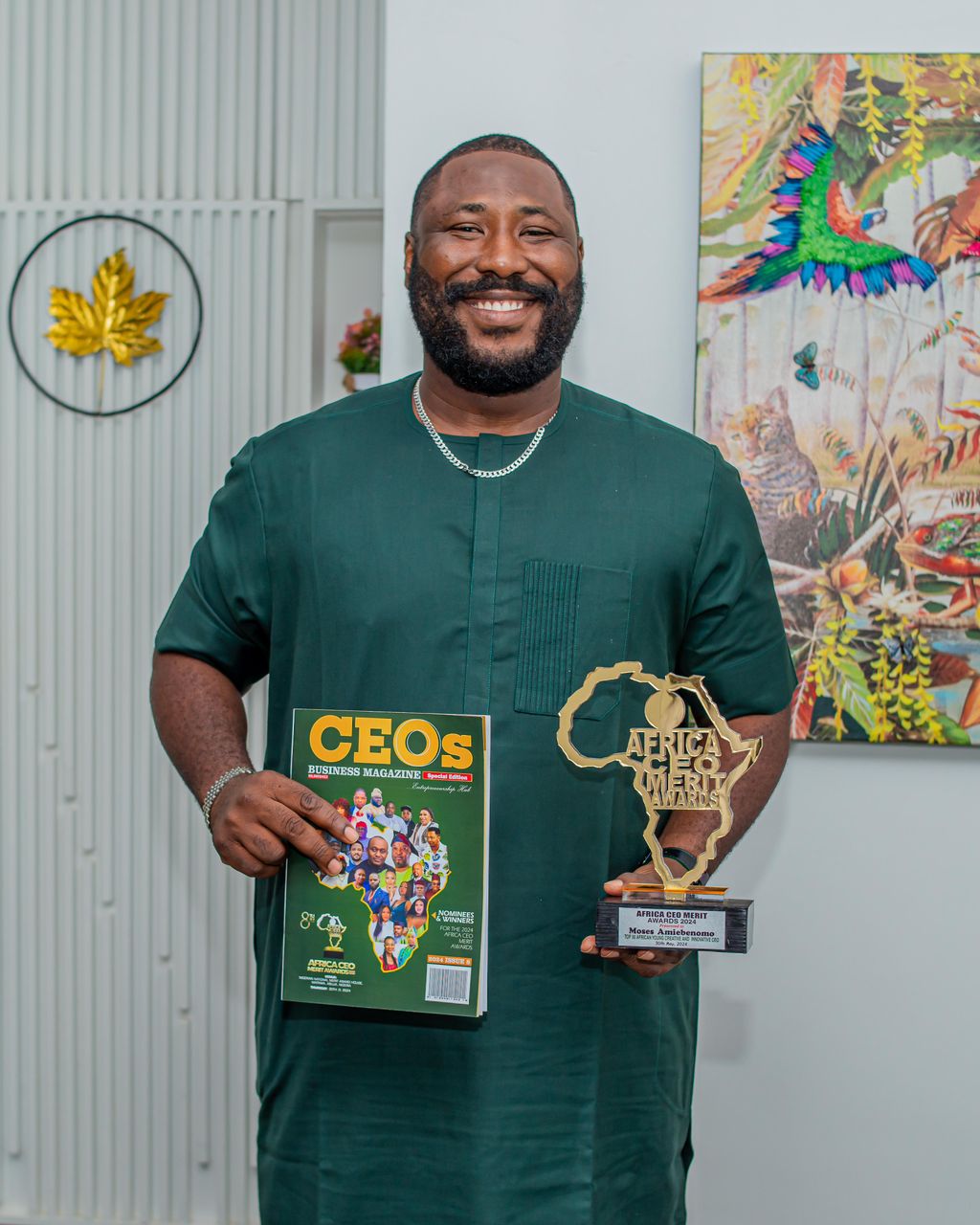 Celebrity Carpenter Amiebenomo Bags ‘Africa CEO Merit Award’ For Creativity, Innovation