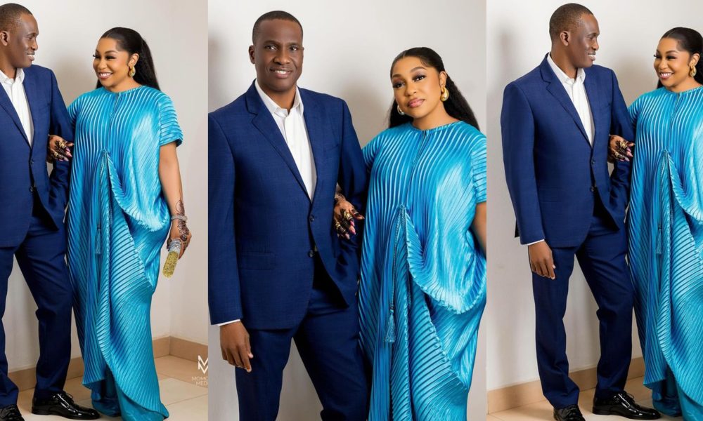 “May the Lord keep blessing you” – Rita Dominic pours out sweet words to celebrate husband on father’s day