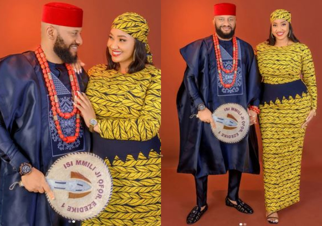 Yul Edochie overjoyed as his 2nd wife, Judy Austin, showers him with prayers and praises