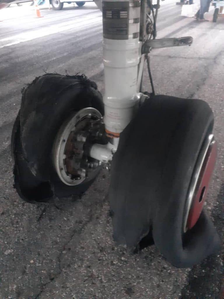 Max Air Flight Grounded As Four Tyre’s Burst During Takeoff 