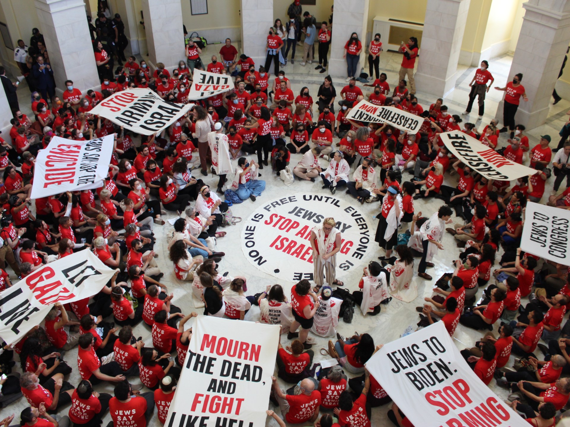 US Capitol Police arrest Jewish Activists Calling For Israel Arms Embargo