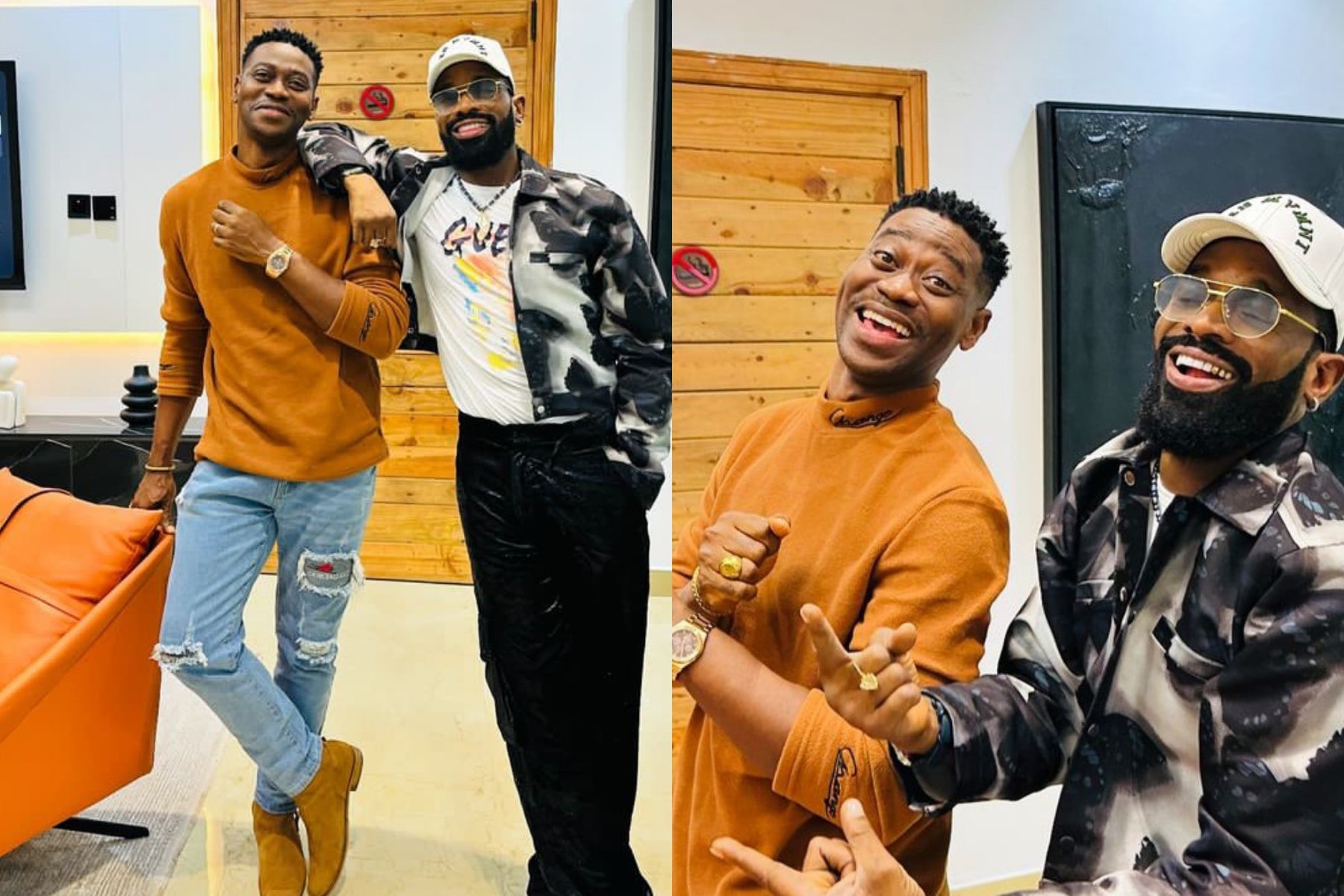 “Something is brewing, and it will be hot” – Lateef Adedimeji leaves many anticipating as he teases new project with singer, D’banj (Photos)