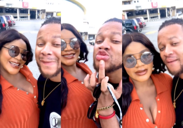 Uche Ogbodo Peppers Singles As She Shares Loved-Up Moment With Young Husband