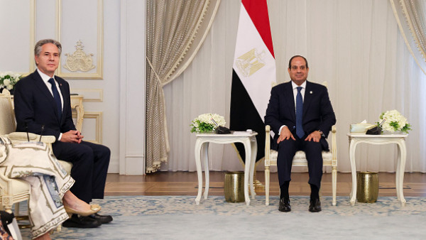 Blinken Meets Egyptian President In Gaza Truce Push