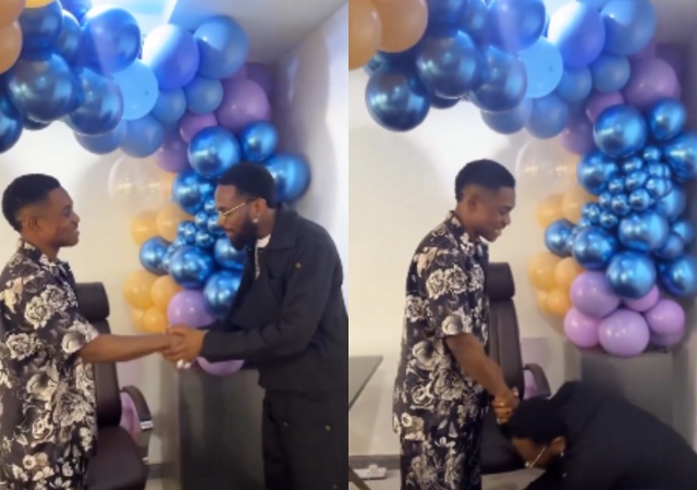 D’Banj Faces Hot Criticisms  For ‘Prostrating’ To Pastor Jerry Eze During Birthday Visit