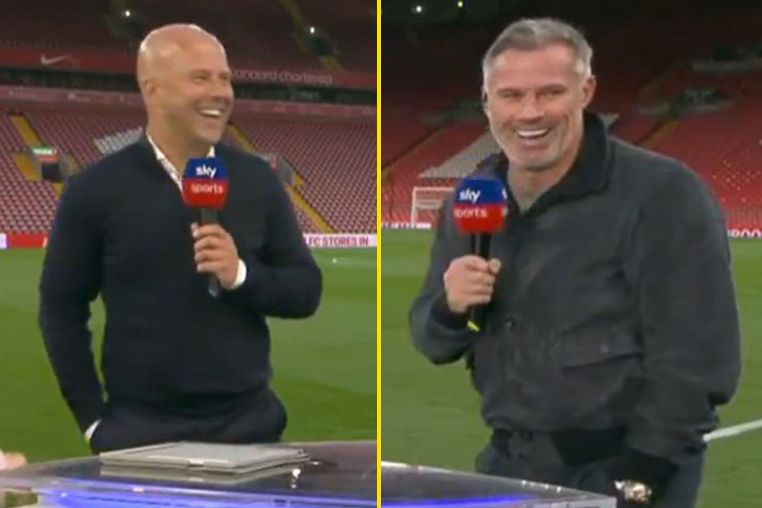 Arne Slot hilariously rips into Jamie Carragher after ex-Liverpool man notices ‘strange’ thing about his first Anfield win