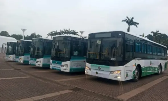 Tinubu Commissions 20 CNG Buses At Presidential Villa