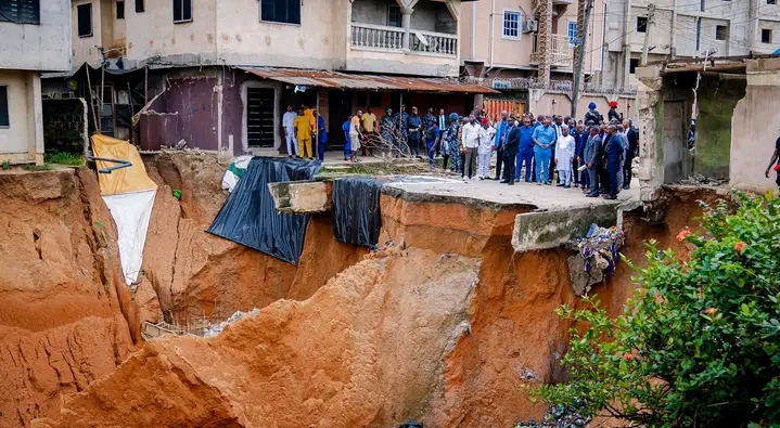 Residents evacuated as gully erosion threatens buildings, lands in Aba