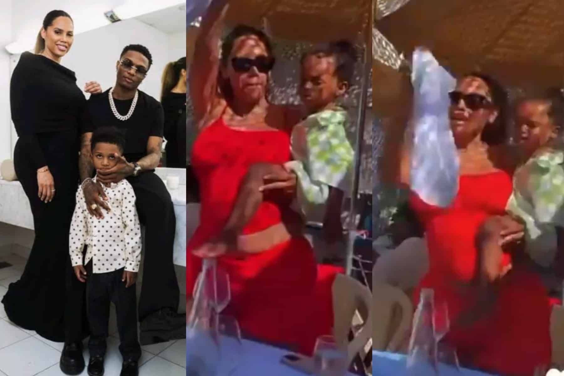 “She has turned herself into baby making machine” – Mix reactions as Wizkid and Jada Pollock are expecting their third child (Video)