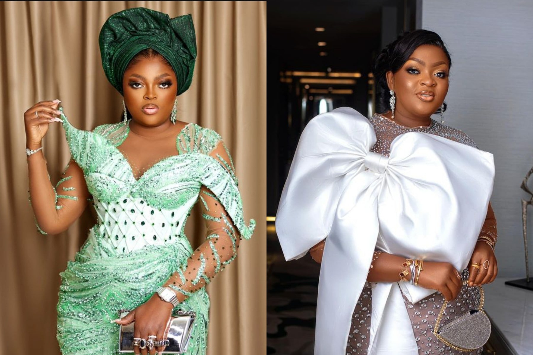 “You be mumu” – Funke Akindele trade words with Eniola Badmus on her 47th birthday