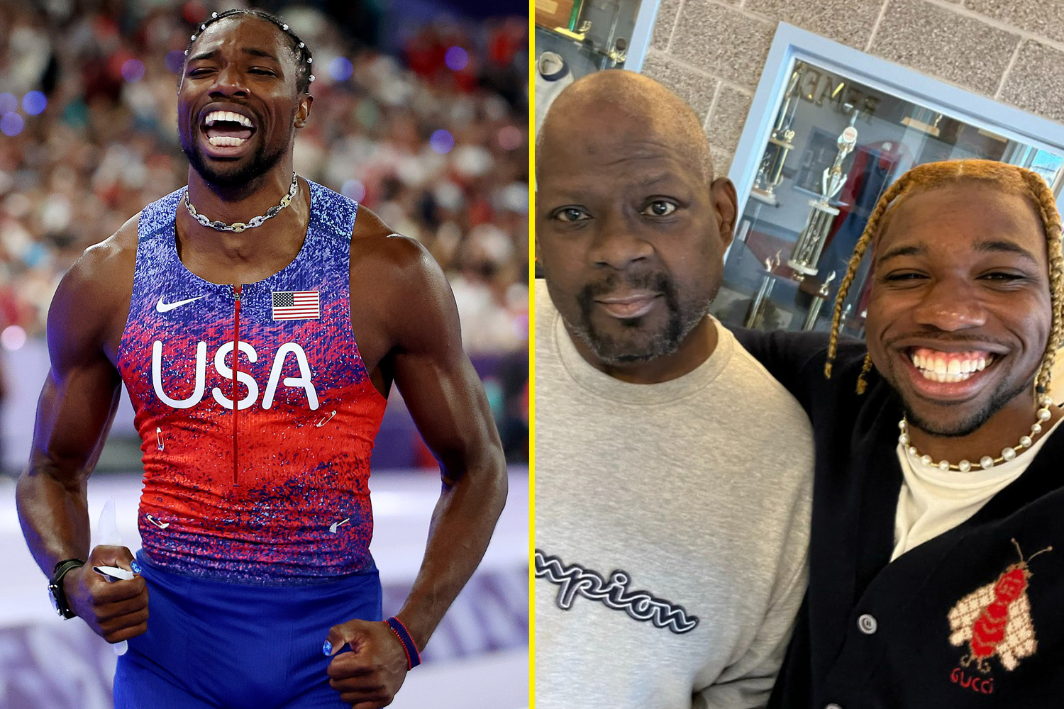 Noah Lyles fights back tears as he dedicates Olympic 100m gold medal to late high school coach