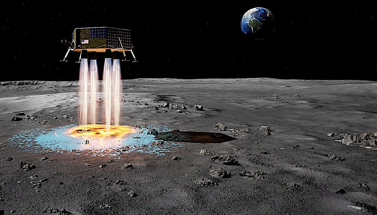 Hot Burning Rocket Engines Could Turn the Moon’s Surface Into Instant Landing Pads