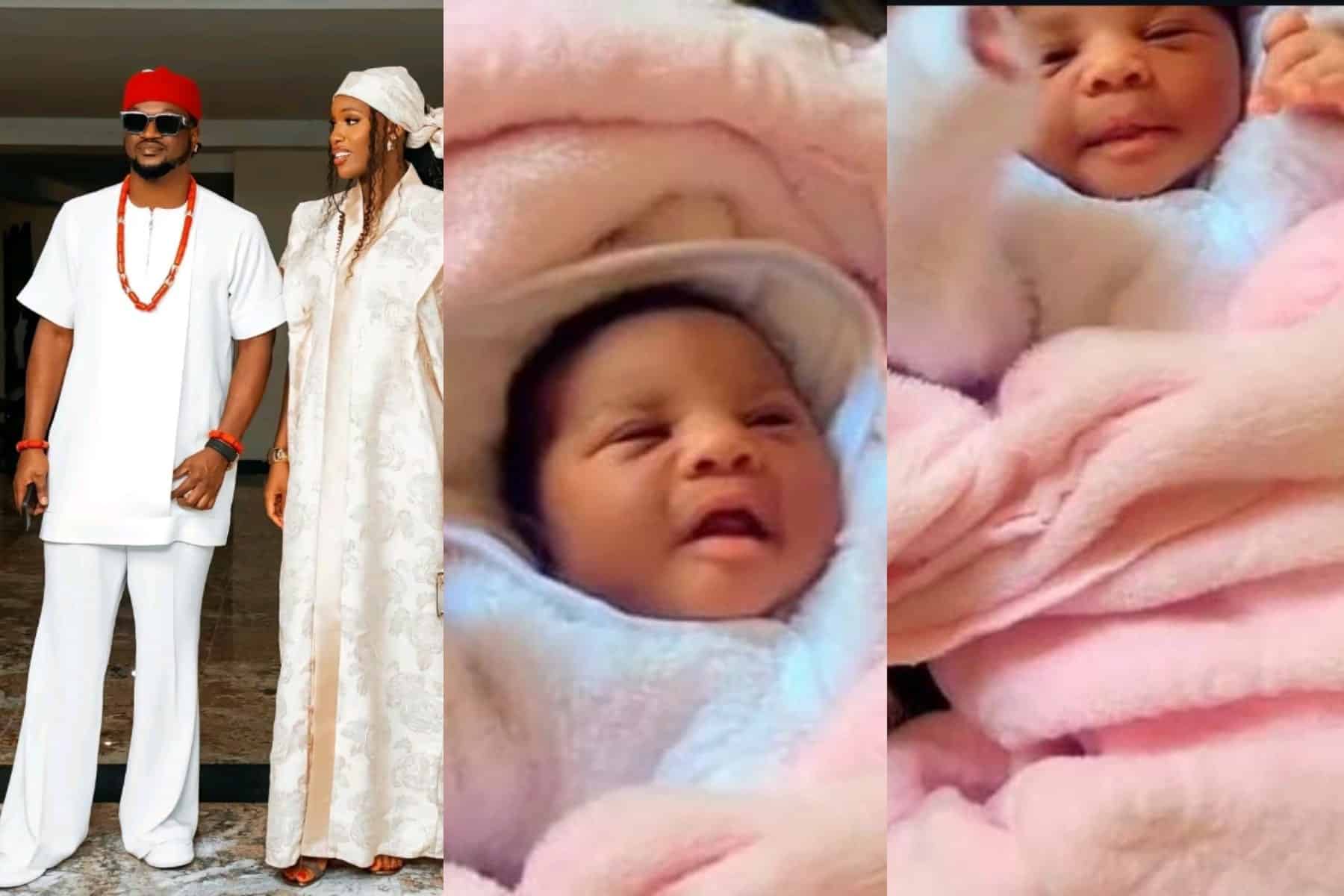 Congratulatory messages pour in as Paul Okoye and wife, Ifeoma, allegedly welcome their first child (Photos)