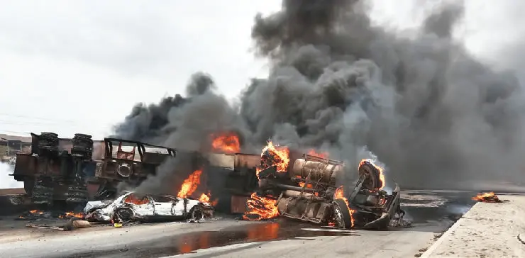 Five Vehicles Burnt As Petrol Tanker Explodes In Ibadan