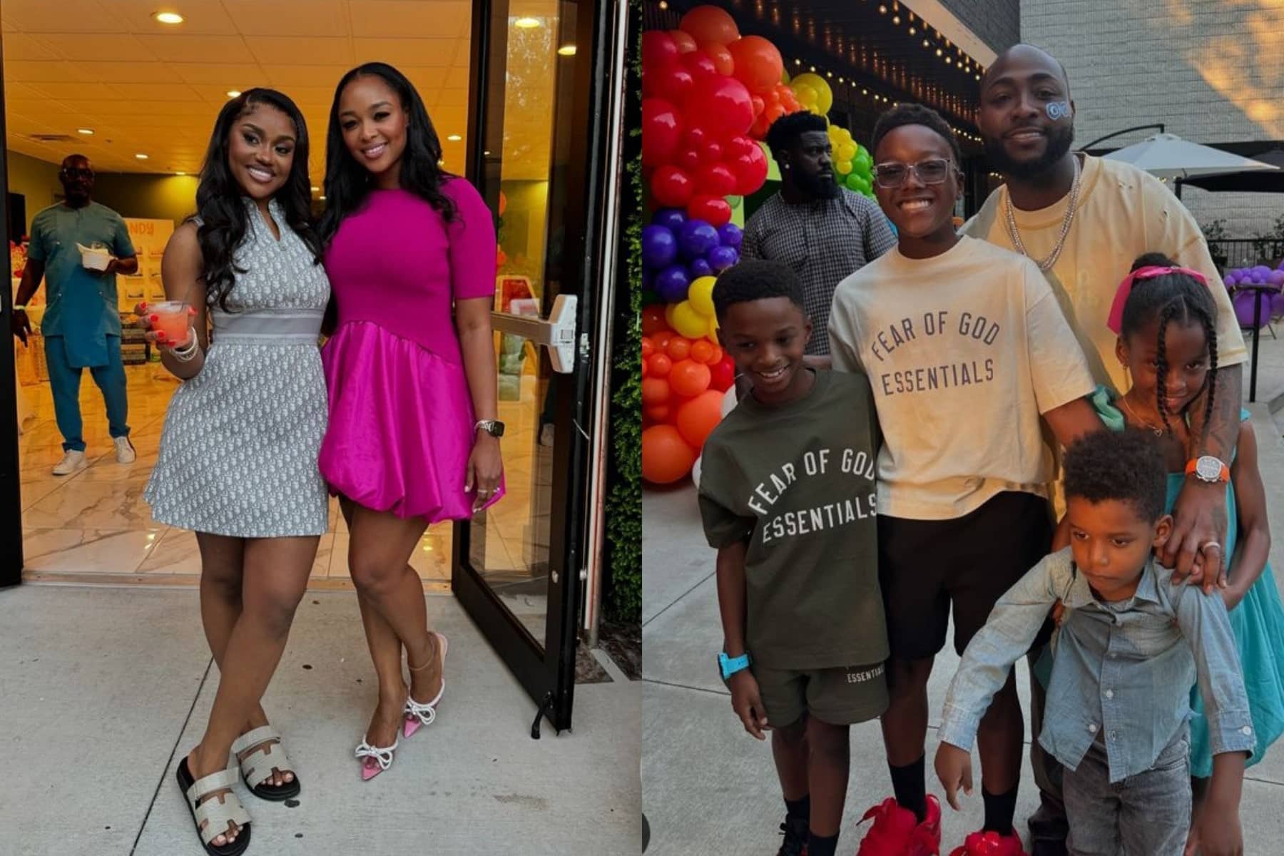 “Blessed” – Anita Okoye grateful as she shares photos of her and her kids at Davido’s twins birthday party