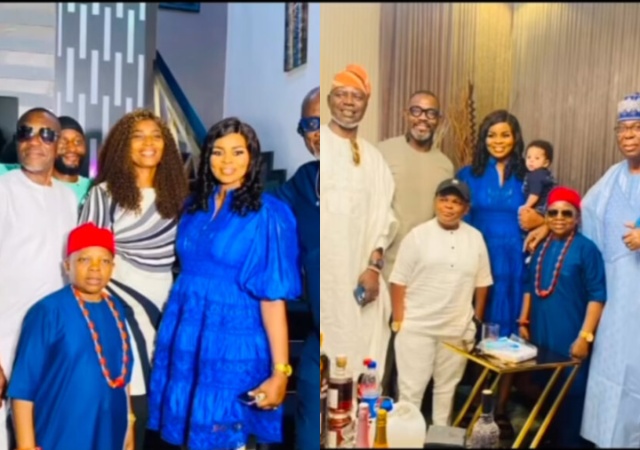 Osita Iheme, Other Prominent Nollywood Stars Graces Chinedu Ikedieze Aki’s Child Dedication Service