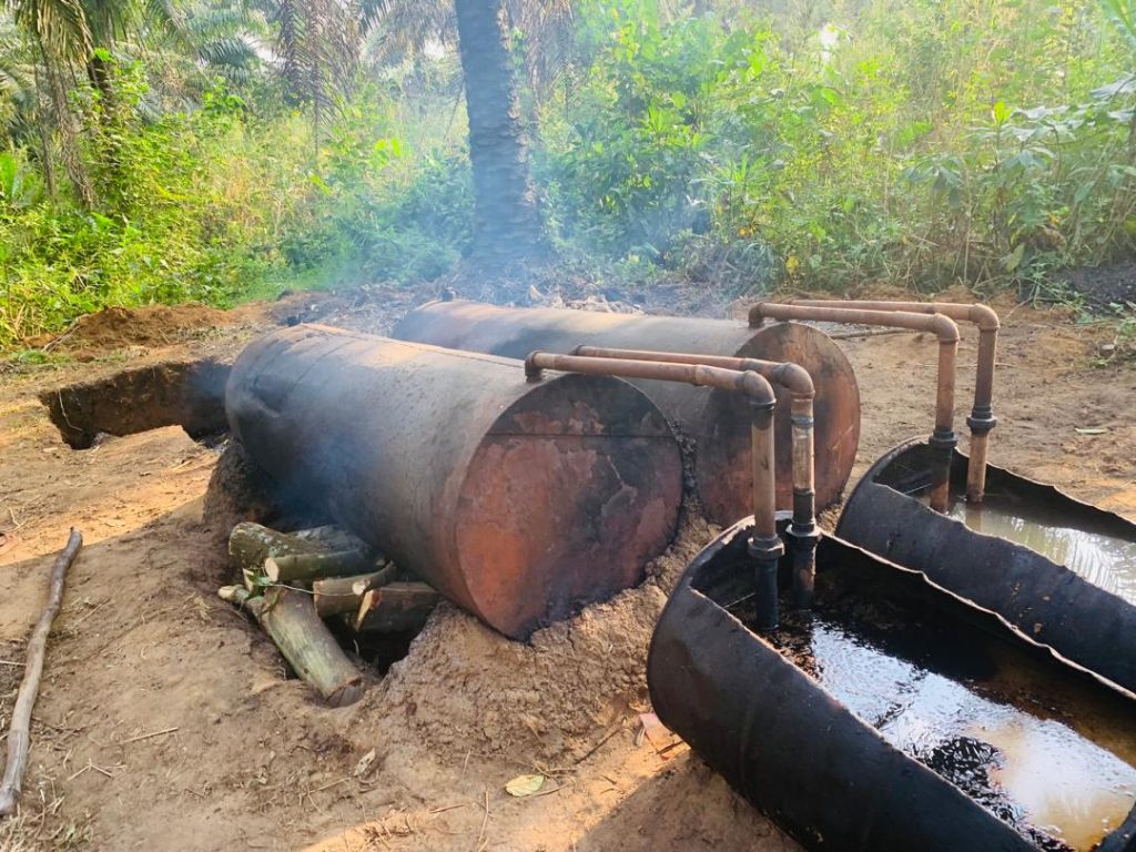 NSCDC Discovers Illegal Refinery In Abia, Arrests 2 Suspects 