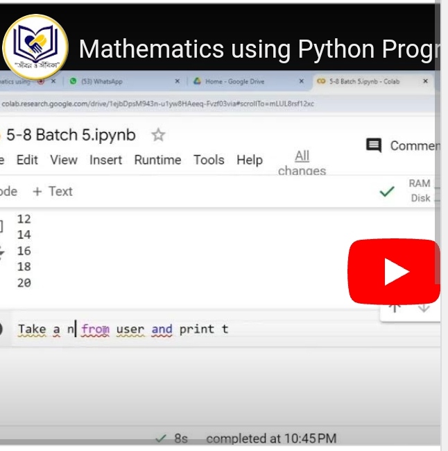 Mathematics Using Python Programming Basics (Class 5 to 10) [Video]