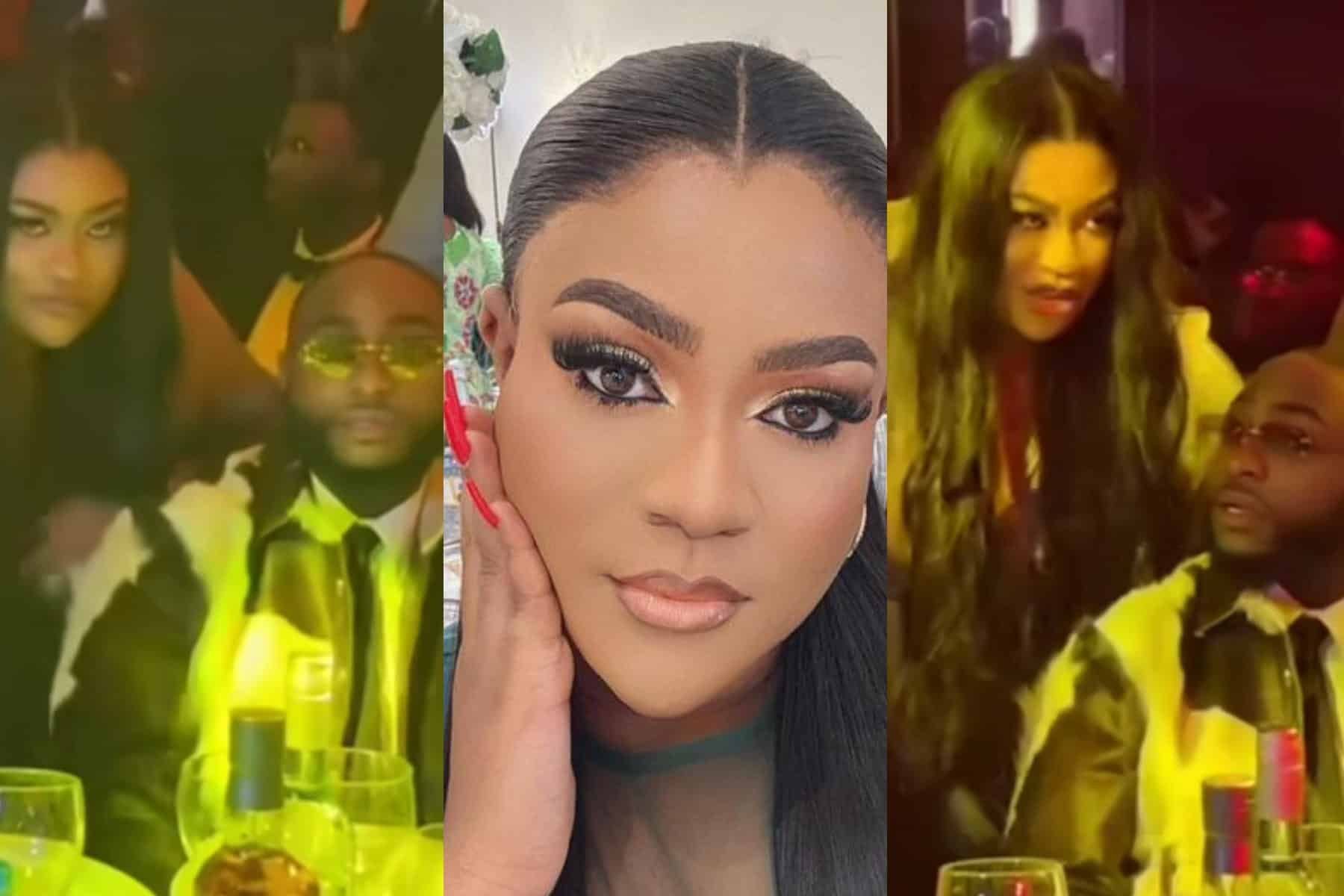 “My 001” – Nkechi Blessing shares sweet moment with Davido at Pastor Tobi Adegboyega’s birthday party in London (Video)