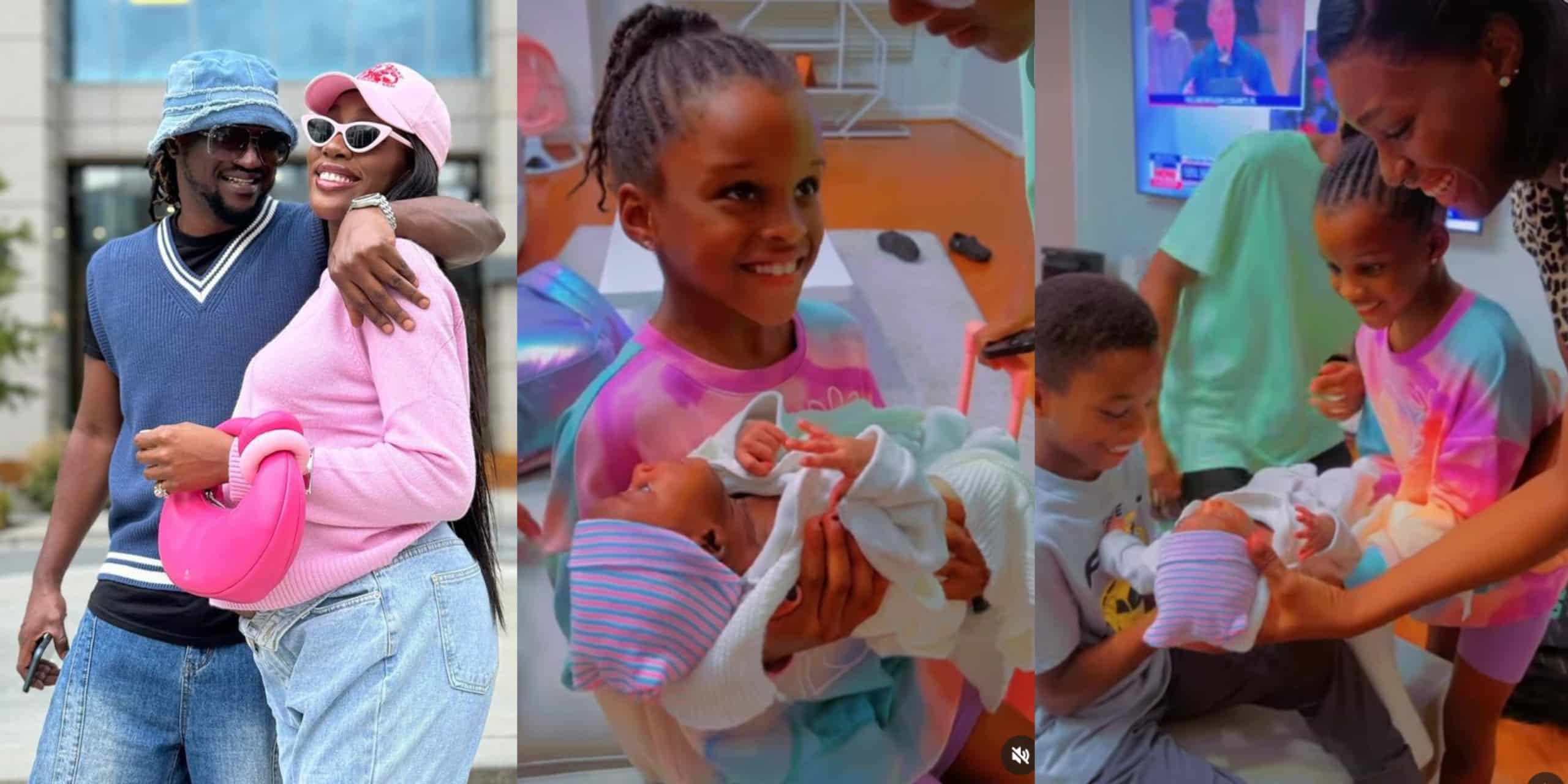 “This past month has been the most joyous period of our lives ” – Adorable moment Paul Okoye makes children meet their sister