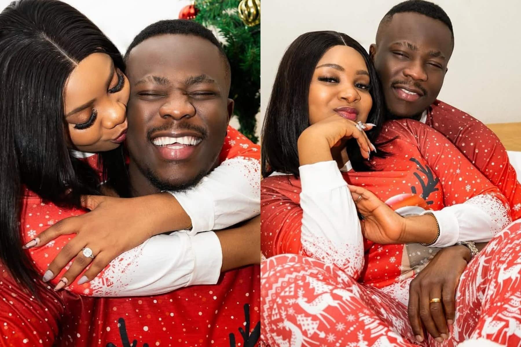 BBNaija Queen makes promise to husband as they celebrate first Christmas together with adorable photos following reunion