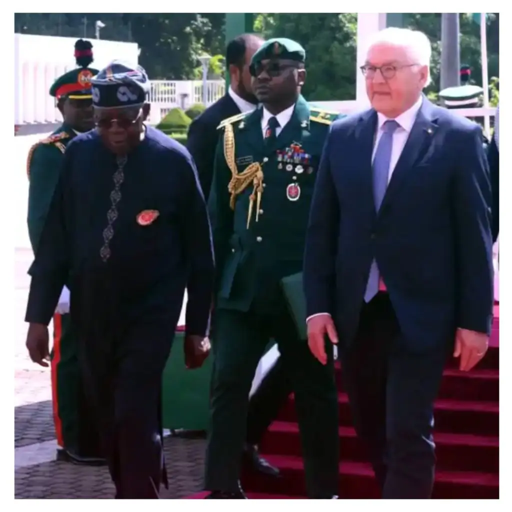 German President Steinmeier, Tinubu In Closed Door Meeting At Presidential Villa