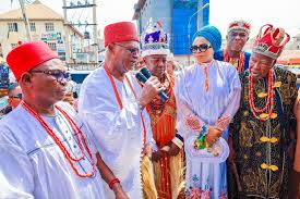 Obi of Onitsha unveils Ijele Masquerade Sculpture in Enugu, lauds Gov. Mbah’s devt strides