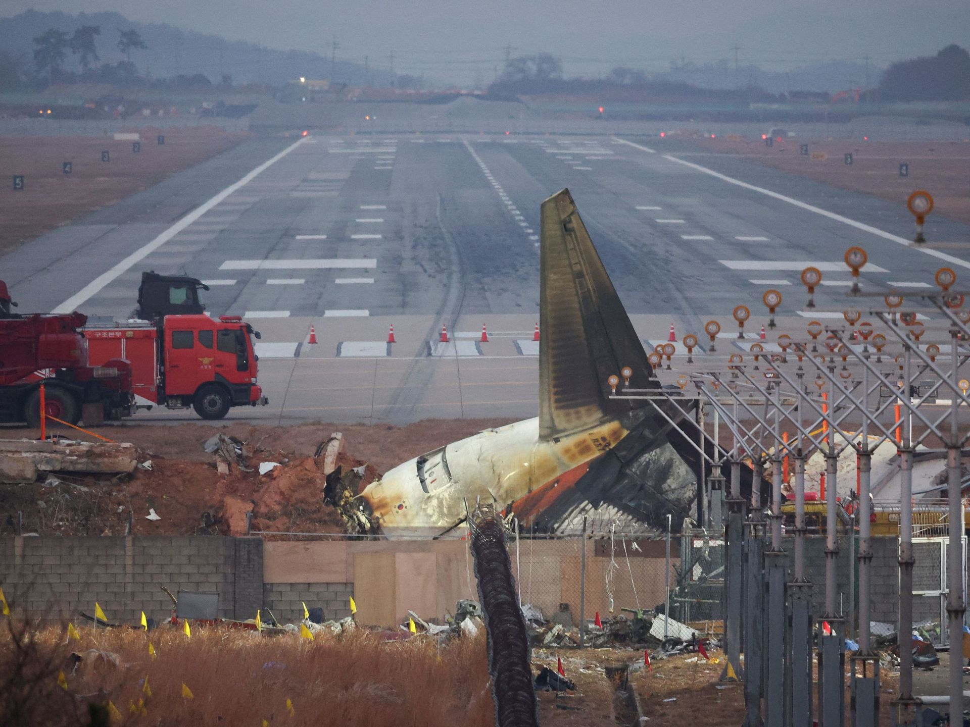 South Korean Air Disaster Casts Scrutiny On Concrete Runway Embankment