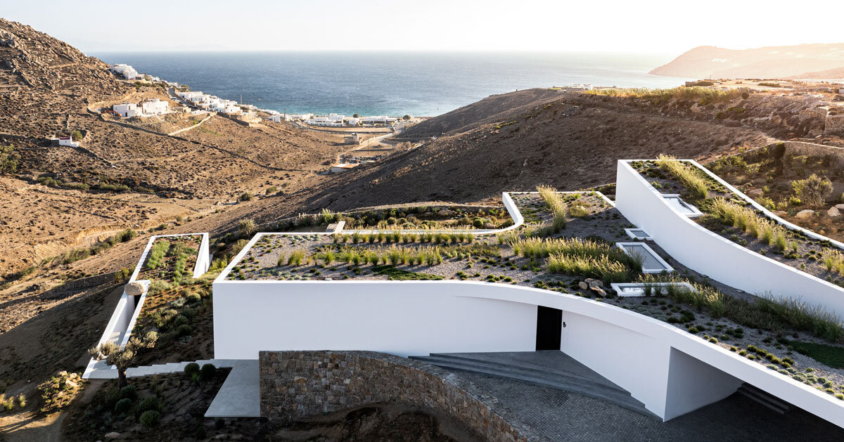 Curved Dry Stone Wall Outlines Mykonian Villa By A31 And Tom Dixon