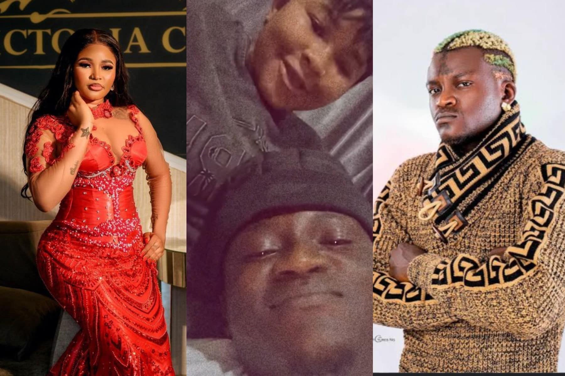 Portable reacts as Nigerians troll Queen Dami for returning to him