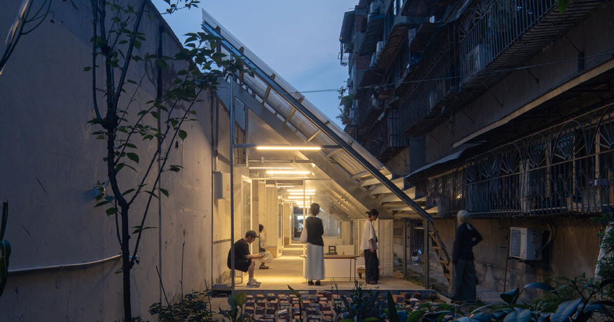 YIIIE Turns Abandoned Bicycle Shed Into Community Space In China