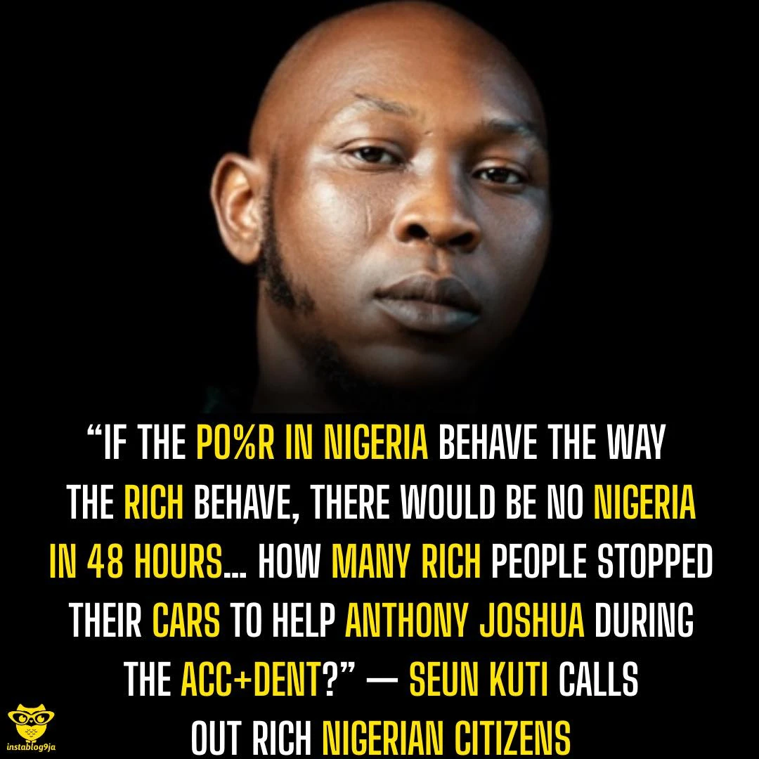 “If The Poor In Nigeria Behave The Way The Rich Behave, There Would Be No Nigeri