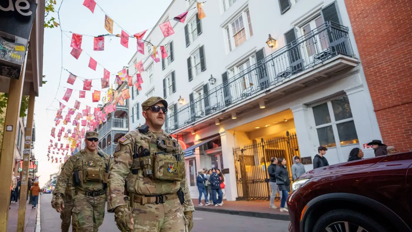National Guard arrives in New Orleans for 1st New Year's since Bourbon Street attack : NPR