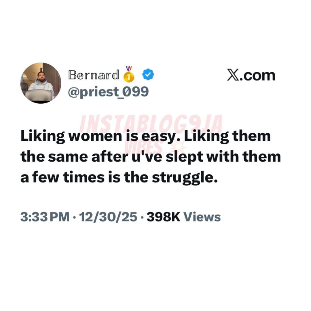 Social media user Bernard has sparked mixed reactions after sharing his thoughts