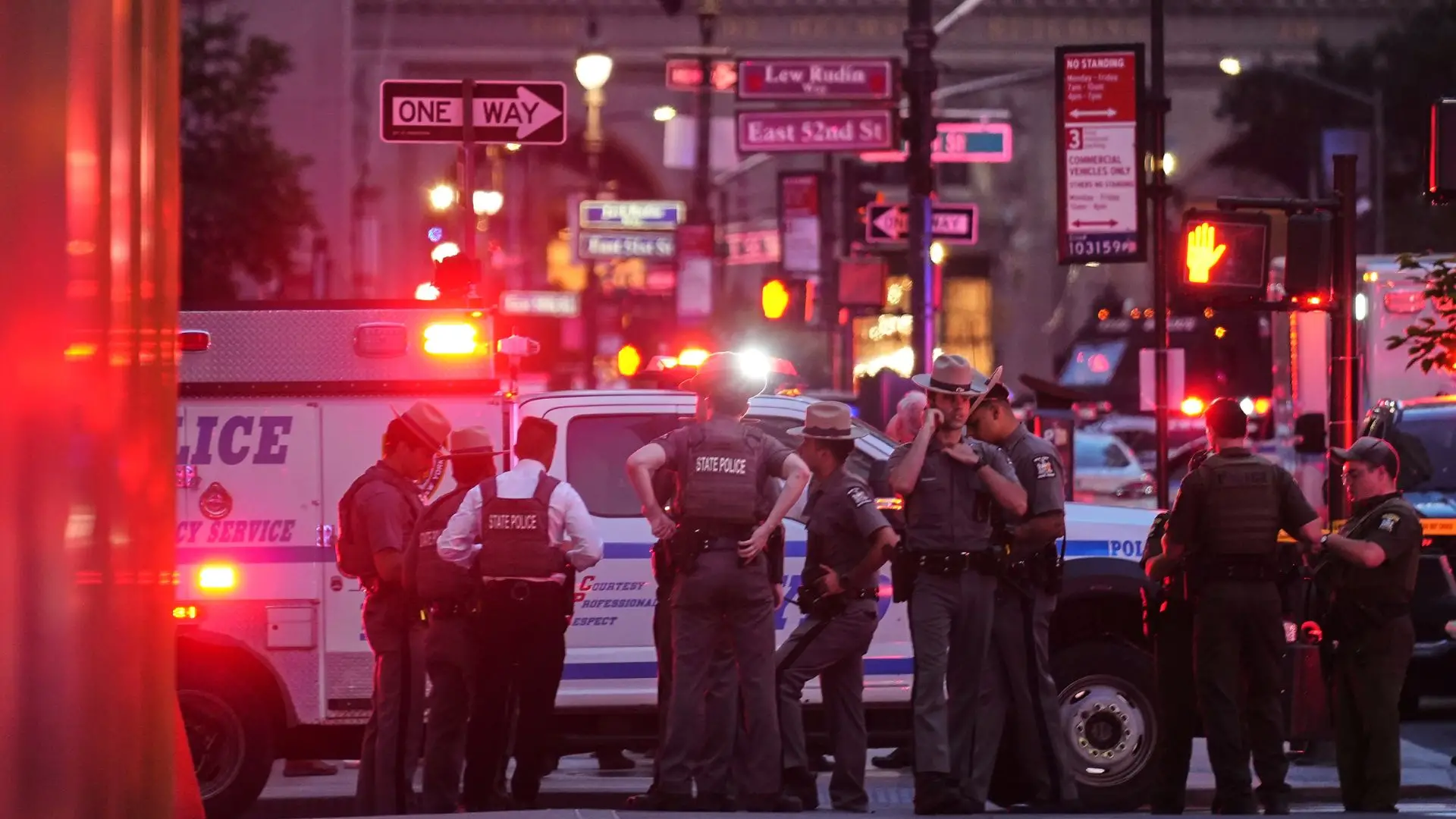 Three police officers shot during late-night shooting in New York